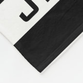 Polaire Couverture monogramme rayé noir et blanc (Coin)