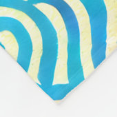 Polaire Couverture Motif couleur bleu (Coin)