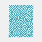 Polaire Couverture Motif couleur bleu (Devant)