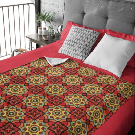 Polaire Couverture Motif dynamique Kaleidoscope Starburst