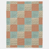 Polaire Couverture Motif en Patchwork floral (Devant)