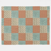 Polaire Couverture Motif en Patchwork floral (Devant (Horizontal))