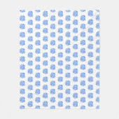 Polaire Couverture motif hydrangée bleue et blanche (Devant)
