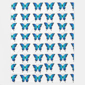 Polaire Couverture Motif Oiseau Bleu (Devant)