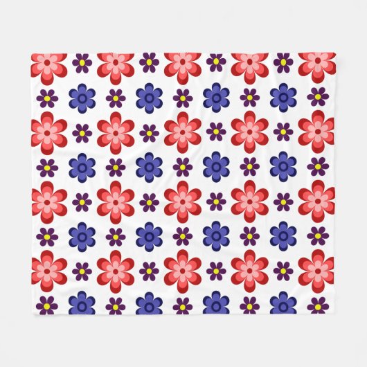Polaire Couverture moyenne en molleton bleu bohème violet (Devant (Horizontal))