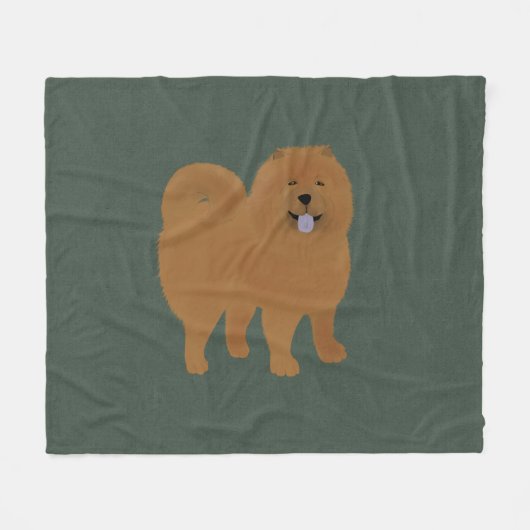 Polaire Couverture moyenne en molleton Chow Chow (Devant (Horizontal))