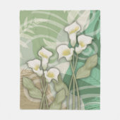 Polaire Couverture moyenne en molleton Fleurs de lys abstr (Devant)