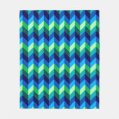 Polaire Couverture moyenne en molleton ombré bleu-vert à c (Devant)