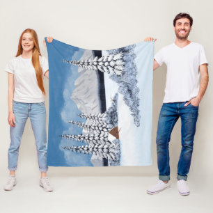 Polaire Couverture Moyenne en Molleton pour l'Hiver enneig