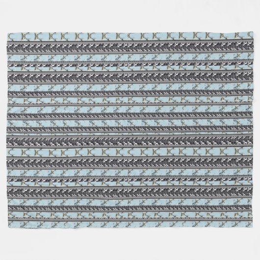 Polaire Couverture multi de rayure d'orchidée de pavots (Devant (Horizontal))