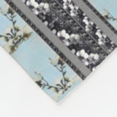 Polaire Couverture multi de rayure d'orchidée de pavots (Coin)