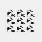 Polaire Couverture néerlandaise noire et blanche d'ouatine (Devant (Horizontal))