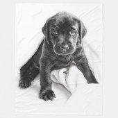 Polaire Couverture noire de Labrador (Devant)