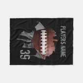 Polaire Couverture noire déchirée d'ouatine personnalisée (Devant (Horizontal))