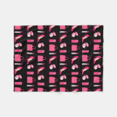 Polaire Couverture noire d'ouatine de choses Girly (Devant (Horizontal))