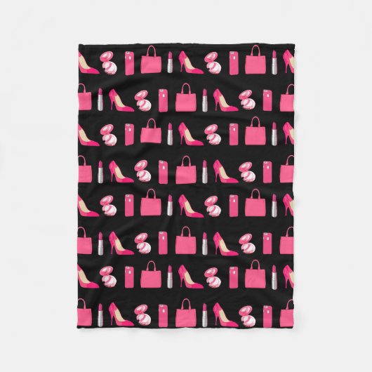 Polaire Couverture noire d'ouatine de choses Girly (Devant)