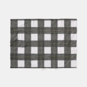 Polaire Couverture noire d'ouatine de plaid d'or blanc (Devant (Horizontal))