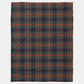 Polaire Couverture noire d'ouatine de tartan de (Devant)