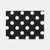 Polaire Couverture noire et blanche de point de polka (Devant (Horizontal))