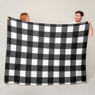 Polaire Couverture noire et blanche d'ouatine de contrôle