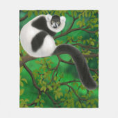 Polaire Couverture noire et blanche d'ouatine de lémur de (Devant)