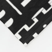 Polaire Couverture noire et blanche d'ouatine de Mudcloth, (Coin)