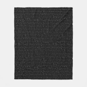 Polaire Couverture noire et blanche d'ouatine des textes