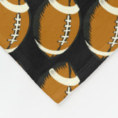 Polaire Couverture noire et Brown du football de sports (Coin)