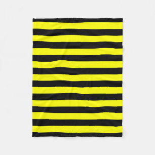 Polaire Couverture noire et jaune d'ouatine de motif de
