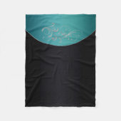 Polaire Couverture noire et turquoise de jet d'ouatine (Devant)