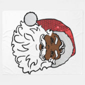 Polaire couverture noire santa claus (Devant (Horizontal))