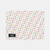 Polaire Couverture nommée faite sur commande de bébé (Devant (Horizontal))