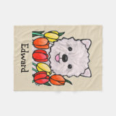 Polaire Couverture nommée faite sur commande de Westie de (Devant (Horizontal))
