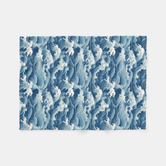 Polaire Couverture Ocean Waves (Devant (Horizontal))