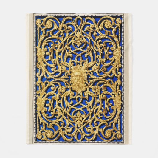 Polaire Couverture or et bleu (Devant)