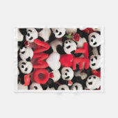 Polaire Couverture Ours Panda Te Amo (Devant (Horizontal))
