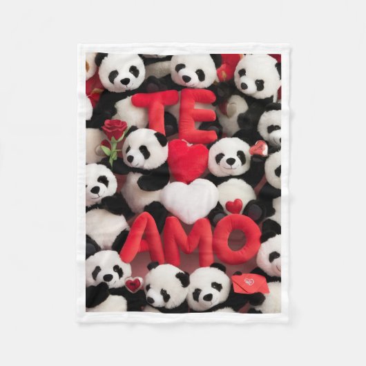 Polaire Couverture Ours Panda Te Amo (Devant)