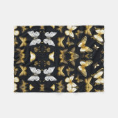 Polaire Couverture Papillon Doré et Blanc (Devant (Horizontal))
