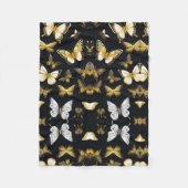 Polaire Couverture Papillon Doré et Blanc (Devant)