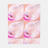 Polaire Couverture Papillon Fleur de Cerisier (Devant)