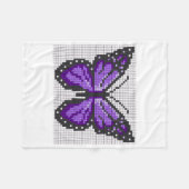 Polaire Couverture Papillon Pixel Violet ADOM (Devant (Horizontal))