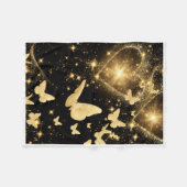 Polaire Couverture papillons dorés et cœurs ADOM (Devant (Horizontal))