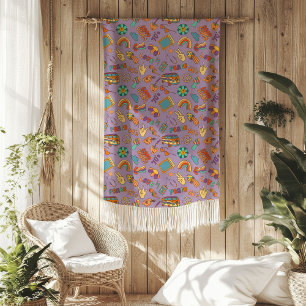 Polaire Couverture Pastel Groovy Accent Coloré Cosy