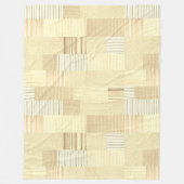 Polaire Couverture patchwork beige Country rayures (Devant)