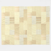Polaire Couverture patchwork beige Country rayures (Devant (Horizontal))