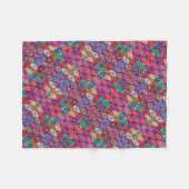 Polaire Couverture patchwork bohème vibrante ADOM (Devant (Horizontal))