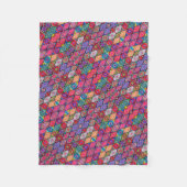 Polaire Couverture patchwork bohème vibrante ADOM (Devant)