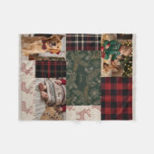 Polaire Couverture patchwork carreaux motifs rustique camp (Devant (Horizontal))