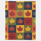 Polaire Couverture Patchwork d'Automne dans le Style aux F (Devant)