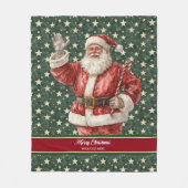 Polaire Couverture Père Noël de vacances en rouge et blanc (Devant)